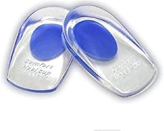 1 Pair Soft Silicone Increase Heel Support Pad Cup Gel Shock Cushion Orthotic Insole Plantar Care - Random Color - One Size