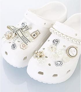 20 PCS Bling Shoe Charms for Women, Sparkle Rhinestones Shoe Decoration Charms, Girly Shoe Chains for Clog Sandals, DIY Shoe Accessories