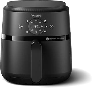 Philips Airfryer 2000 Series 4.2L - 1500W power, RapidAir technology, digital touch screen, 13 cooking options, 9 preset functions, Up to 90% less fat, Black - NA229/00