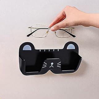 Cat-Shaped Sunglass Organizer: Stylish Glasses Holder for Entryway, Living Room, Bedroom & Bathroom(Black), Black, Medium