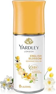 Yardley English Blossom Roll On, Anti-Perspirant, Floral Fresh Fragrance, All Day Sweat Protection, Reduce Wrinkles, Lighten Skin Tone 50ml