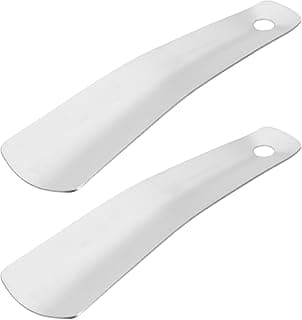 5.5in Shoe Horn, 2Pcs Stainless Steel Shoe Helper, Metal Shoe Horns for Women Men Adults Seniors Boots, Silver Tone, Tbd, TBD