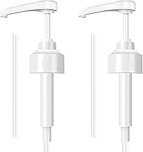 Tuklye 2pack Syrup Pumps Universal Coffee Pump Replacement Syrup Bottle Pump Compatible with Upouria, Torani, Davinci, Monin (25-35mm, White)