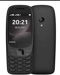 6310 Mobile Phone with Buttons and Camera, Dual SIM, Black