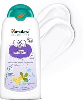 Himalaya No Tears Gentle Baby Bath, 400ml – Gently Cleanses & Soothes with Chickpea & Green Gram | Skin-Friendly pH, Mild Fragrance | Free from Alcohol, Parabens & Sulphates