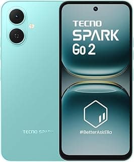 TECNO Spark Go 2, 6.67" 120Hz Display, 13MP Camera, 5000mAh Battery, 4GB+256GB, IP64 Water Resistant, 4G Dual SIM, Turquoise Green