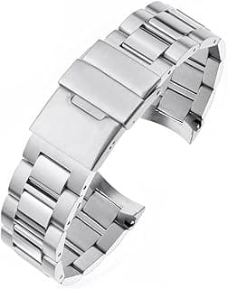 GANYUU GANYUU Curved End Stainless steel Watch Strap for Longines master Conquest HydroConquest L3.642.4 L3.781.4 Bracelet Accessories 21MM