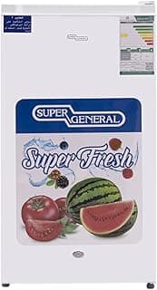 Super General 91 Liter 3.2 Cubic Feet Single Door Refrigerator With Manual Defrost, Model No KSGR133 with 2 Years Warranty, White.