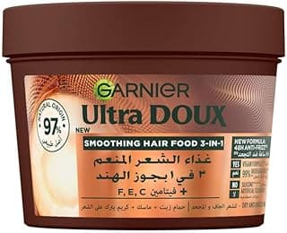 Garnier Ultra Doux Smoothing Coconut 3-In-1 Hair Food For Frizzy Hair, 390Ml