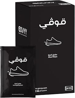 Govyy Govyy Shoe Cleaning Wipes – 25 individually wrapped wipes, designed to polish and clean all types of shoes, including leather, fabric, and synthetic leather