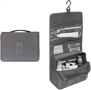 Goodern Hanging Travel Toiletry Bag, Waterproof Cosmetic Organizer, Grey, Unisex-Adult, Travel/On-the-go Makeup Storage, Bathroom Vanity Organization