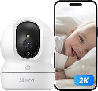 EZVIZ Security Camera CP1 Pro, 2K 3MP CCTV Camera for Home With Touch Call Button, 360° Indoor Camera with Color Night Vision, Human Shape & Loud Noise Detection, Auto-Tracking, Two-Way Audio