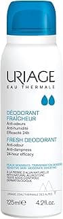 Uriage FRAICHEUR Fresh Body Deodorant Spray with Alum Stone & Sweet Almond Oil - 24H Anti-odour - No White Marks - Alcohol-free - Antiperspirant - Suitable for Sensitive Skin - Unisex - 125ml
