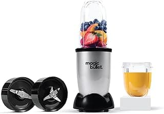 Magic Bullet, 4 Piece Accessories, Multi-Function High-Speed Blender, Silver, MB4-0612