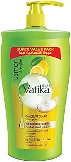 Vatika Naturals Anti-Dandruff Shampoo - 1000ml | Natural Extracts of Lemon & Yoghurt | Removes Dandruff From First Wash