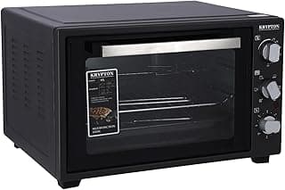 Krypton Electric oven | with Rotisserie | 2000 W | KNO6246 | with Crumb Tray| Perfect for Grilling, Toasting and Roasting| Black, 2 Years Warranty