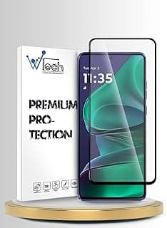 Screen Protector For Motorola Edge 60 Stylus 5G 2025 (WTech Premium E2E Series Full Glue Full Cover Tempered Glass (MSGECN) - Clear/Black)