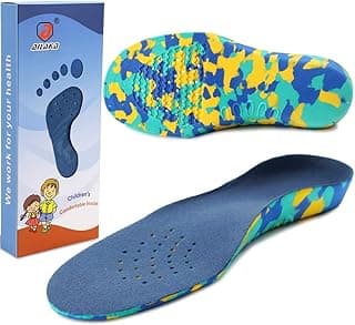 Ailaka Ailaka Kids Orthotic Cushioning Arch Support Shoe Insoles, Children EVA Foam Inserts for Flat Feet, Plantar Fasciitis, Junior UK 2.5-4 / EU 35-37, Blue