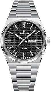 Poedagar Luxury Fashion Men Watch Date Week Waterproof Luminous Stainless Steel Watch for Man Casual Business Quartz Men's Watches