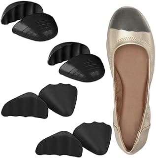 Lonimia 4 Pairs Shoe Filler Inserts for Loose Shoe, Adjustable Toe Cushion Inserts to Make Shoes Fit Tighter, Memory Foam Shoe Size Reducer for High Heels, Dress Shoes, Casual, Flats