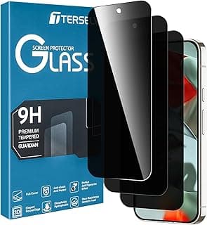 T Tersely [3-Pack] Privacy Screen Protector for Google Pixel 9/Pixel 9 Pro/Pixel 10/Pixel 10 Pro 2024, Tempered Glass Film Protection Private Anti-Spy Case-Friendly Curved