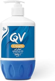 QV Cream 500g Pump, with Glycerin - Rich, Protective Moisturiser for Dry to Very Dry, Sensitive Skin - Fragrance-Free, Non-Comedogenic Body Cream, 24 H moisturisatioin.