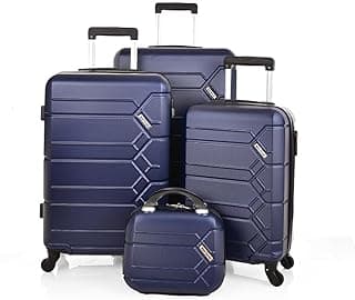 New Travel | Luggage Set | Navy Blue | Unisex | 12/20/24/28 inches | Combination lock | ABS material | Hard material | 4 wheels | 4 Pieces | BR979/4P