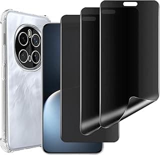 Compatible with Honor Magic 7Pro Privacy Soft Screen Protector with Clear Phone Case, 3 Pack (for Honor Magic 7Pro)