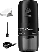 DOSCHER Portable Coffee Grinder v60 with 40 Adjustable Settings 35g Capacity