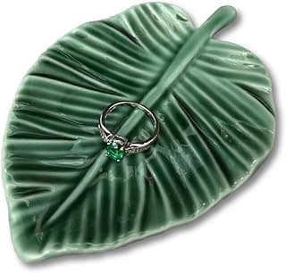 ASKIND Leaf Trinket Dish Decorative Ring Dish Holder for Jewelry Engagament Wedding Birthday Gifts