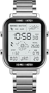 SKMEI Digital Watch Men's,Men's Ultra-thin Digital Sports Watch LED Screen Super Waterproof Watch Men's Casual Stopwatch Alarm Clock Countdown Military Watch - 1888