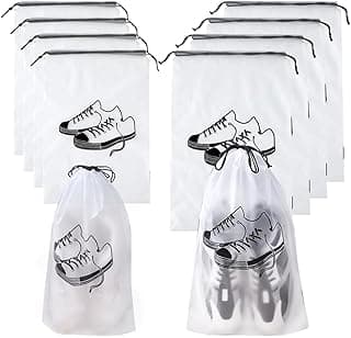 X spring X spring Shoe Bags, Large Capacity Shoe Storage Bags, Clear Plastic Shoe Protectors for Travel, Perfect for Sneakers, Boots and High Heels