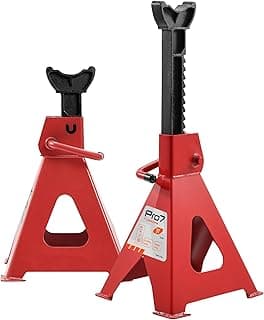 Lawazim Pro7 Jack Stand 3 Ton-2 Piece 2.5kg- Heavy-Duty Automotive Lifting Stands with Adjustable Height, Ratchet Mechanism Ideal for Vehicle Maintenance, Tire Changing & Undercarriage Work