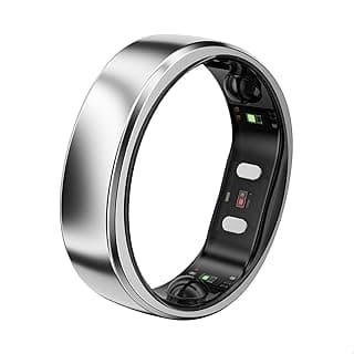 RingConn Gen 2 Air, Ultra-Thin AI Smart Ring, 10-Day Battery life, Fitness/Sleep/Stress/HR Tracker for Women&Men, No App Fee for Standard Features, iOS & Android Compatible (Size 10, Galaxy Sliver)