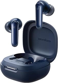 Soundcore P40i by Anker, Noise Cancelling Wireless Earbuds, Adaptive Noise Cancelling to Environments, Heavy Bass, 60H Playtime, 2-in-1 Case and Phone Stand, IPX5, Wireless Charging, Bluetooth 5.3