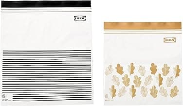 IKEA 50 resealable bags (ISTAD) - GREY - ziplock - food freezer sandwich bags - 25 x 1.2L + 25 x 2.5L ...