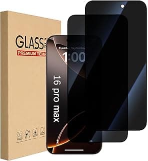 [2Pack] for iPhone 16 Pro Max Privacy Screen Protector 6.9inch, 9H+ Anti-Spy Tempered Glass Film for iPhone 16 Pro Max Screen Protector Privacy