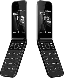 2720 Flip Phone Call & Text Message with Buttons and Camera 2 Screen Color Black No Internet Connection Made Vietnam Warranty 2 Years