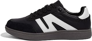 LUCKY STEP Women Classic Retro Gum Sole Fashion Sneakers Casual Tennis Skate Shoe Genuine Leather Walking Footwear Anti Slip Trainers