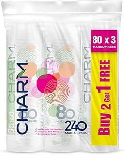 Charm 100% Cotton Pads, 240 (80x2+1) pads