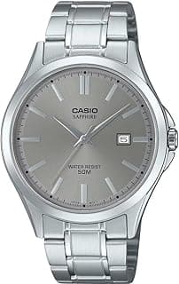 Casio CELESTIA CLASSIC Men's Quartz Movement Watch, Analog Display and Stainless Steel Strap - MTS-115D-8AVDF, Silver