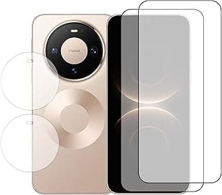 2+2 Pack Compatible with HUAWEI Mate 80 Pro Tempered Glass Screen Protector & Camera Protector, 3D Camera Protector Screen Tempered Glass Film