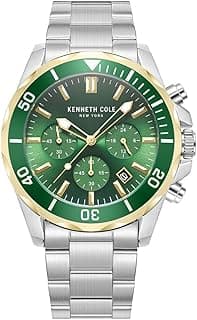 Kenneth Cole New York Modern Classic Men's 43mm Green Dial Silver Stainless Steel Bracelet Analog Watch