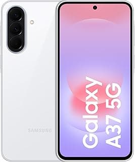 Samsung Galaxy A37 5G Android Smartphone, 256GB Storage, 8GB RAM, Awesome White, 6x OS Upgrades, Large Display, 50MP Camera, Long Battery Life (KSA Version)