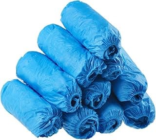 Dssiy Dssiy 100 Pack Disposable Hygienic Boot & Shoe Covers 100 pack(50 Pairs)|Waterproof Slip Resistant Non-Slip, Durable for Construction, Workplace, Indoor Carpet Floor Protection,One Size Fits Most Blue