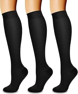 Laite Hebe 3 Pack Medical Compression Socks-Compression Socks For Women and Men Circulation -Best for Running,Nursing,Athletic