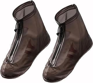 GoodTool Waterproof Rain Shoe Covers with Non-Slip Soles for Men and Women, Reusable Overshoes with Drawstring Design, Waterproof Shoe Protectors for Outdoor Travel in Rain or Snow - L