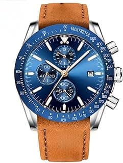 YSK Watches for Men 30M Waterproof, luxury Fashion Stylish watch, sports Military Casual Watch for men, Chronograph Quartz leather Wristwatch