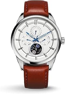 FILIPPO LORETI Venice Multiphase 40mm Brown Italian Leather Strap Multifunction Wrist Watch for Men