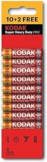 Kodak Super Heavy Duty Zinc AAA Batteries - 10+2 Promo Pack